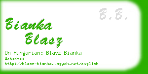 bianka blasz business card